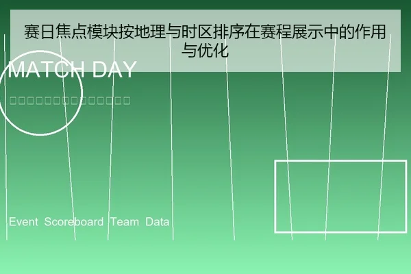赛日焦点模块按地理与时区排序在赛程展示中的作用与优化